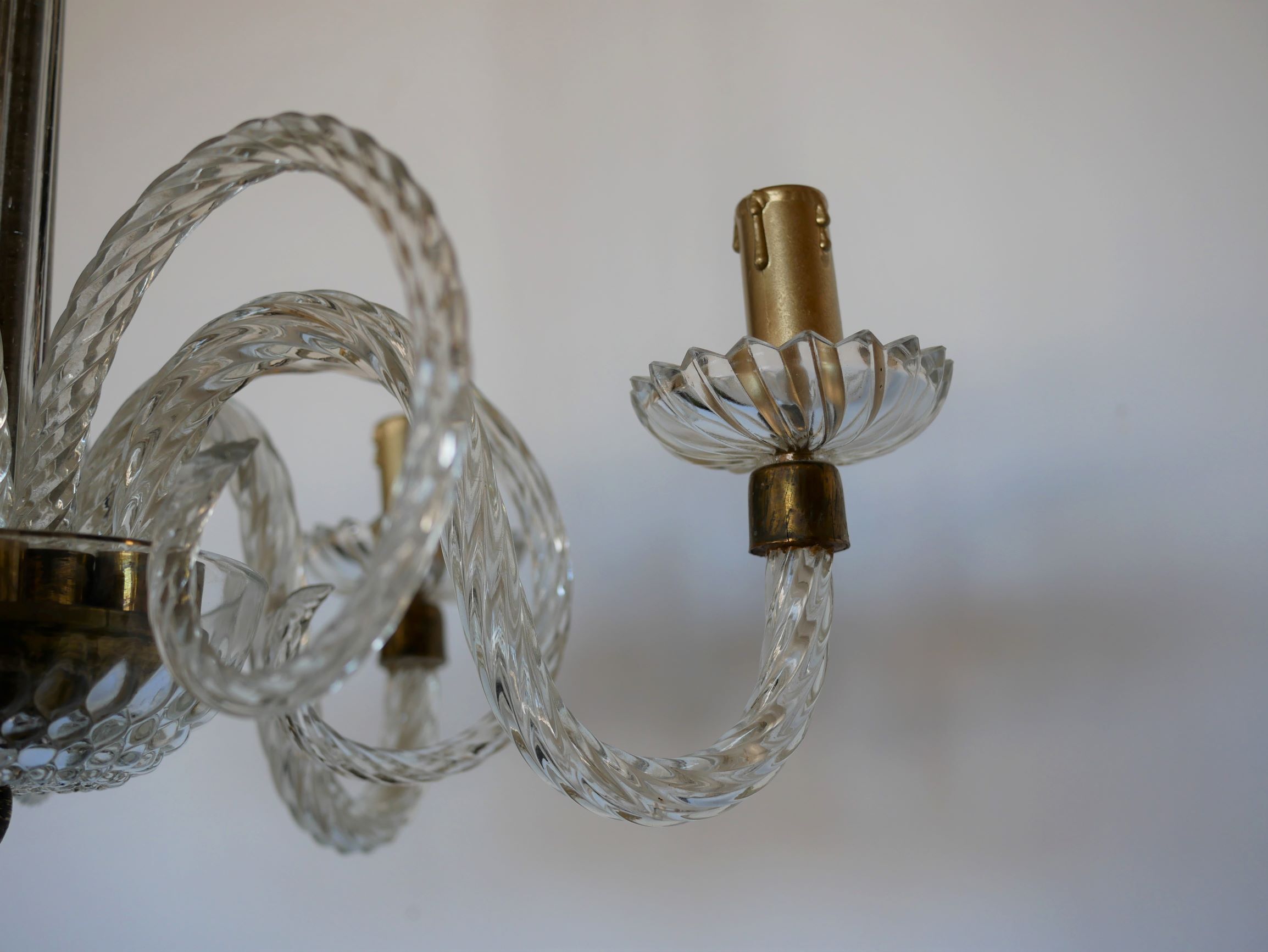 Vintage glass chandelier