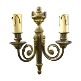 Louis XVI style bronze wall lamp with 2 lights
