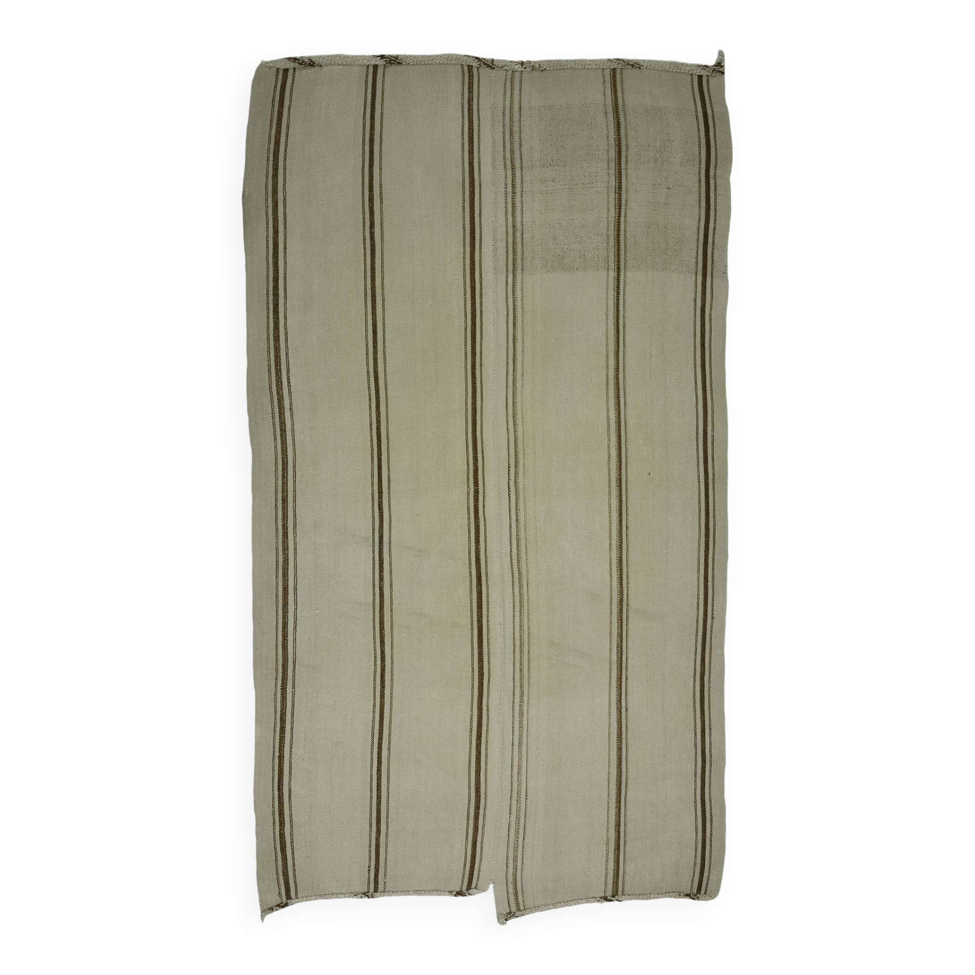 Turkish Kilim Konya Vintage 166x268 cm Beige Minimalist Stripes