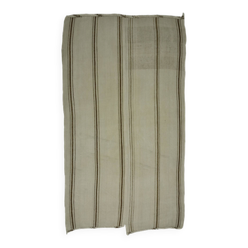 Kilim Turc Konya Vintage 166x268 cm Beige Rayures Minimalistes