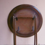 Round and folding bridge table