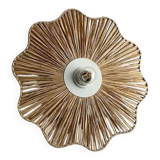 Woven raffia flower applique – 40×9 cm