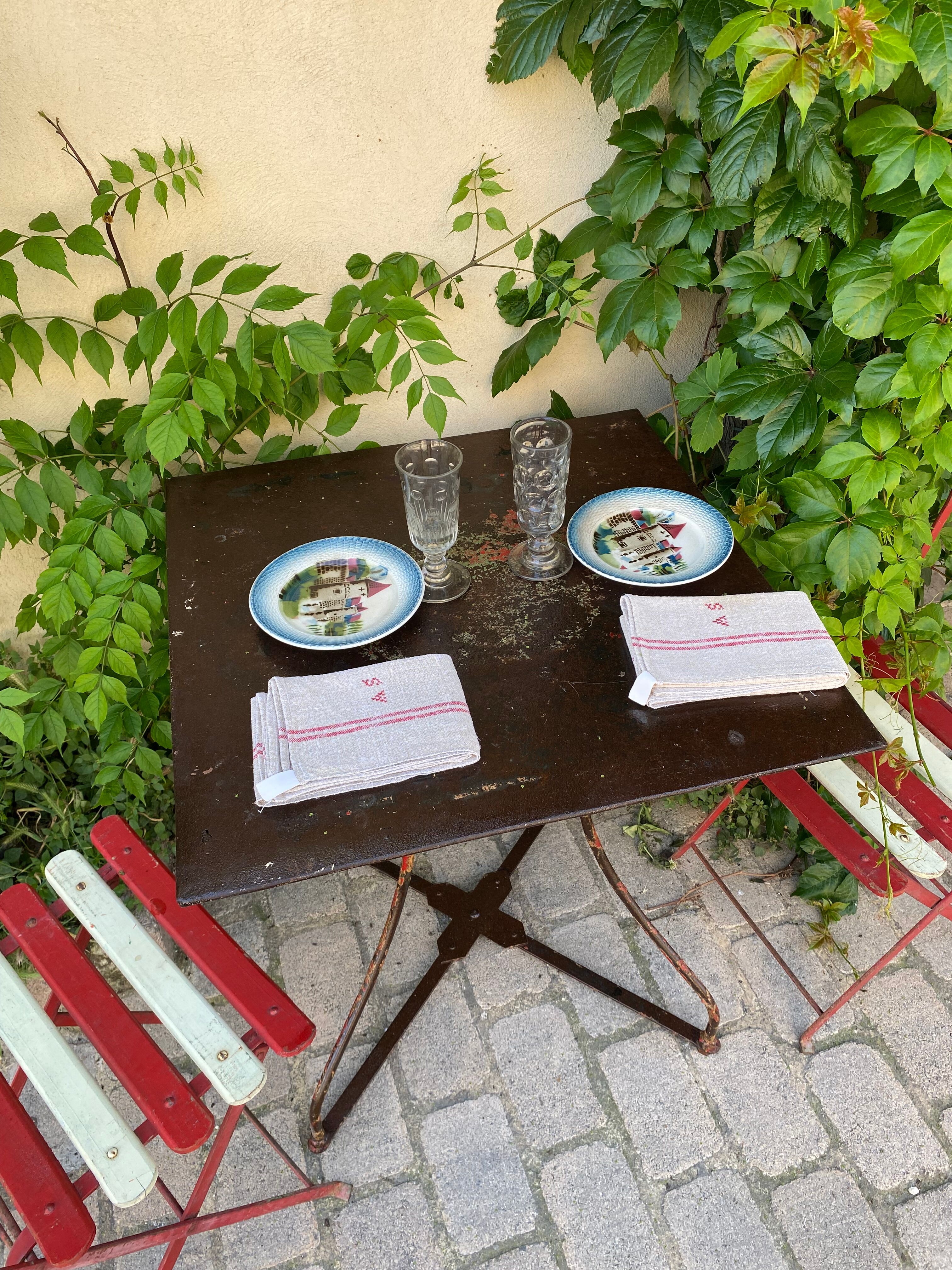 Wrought iron pedestal table