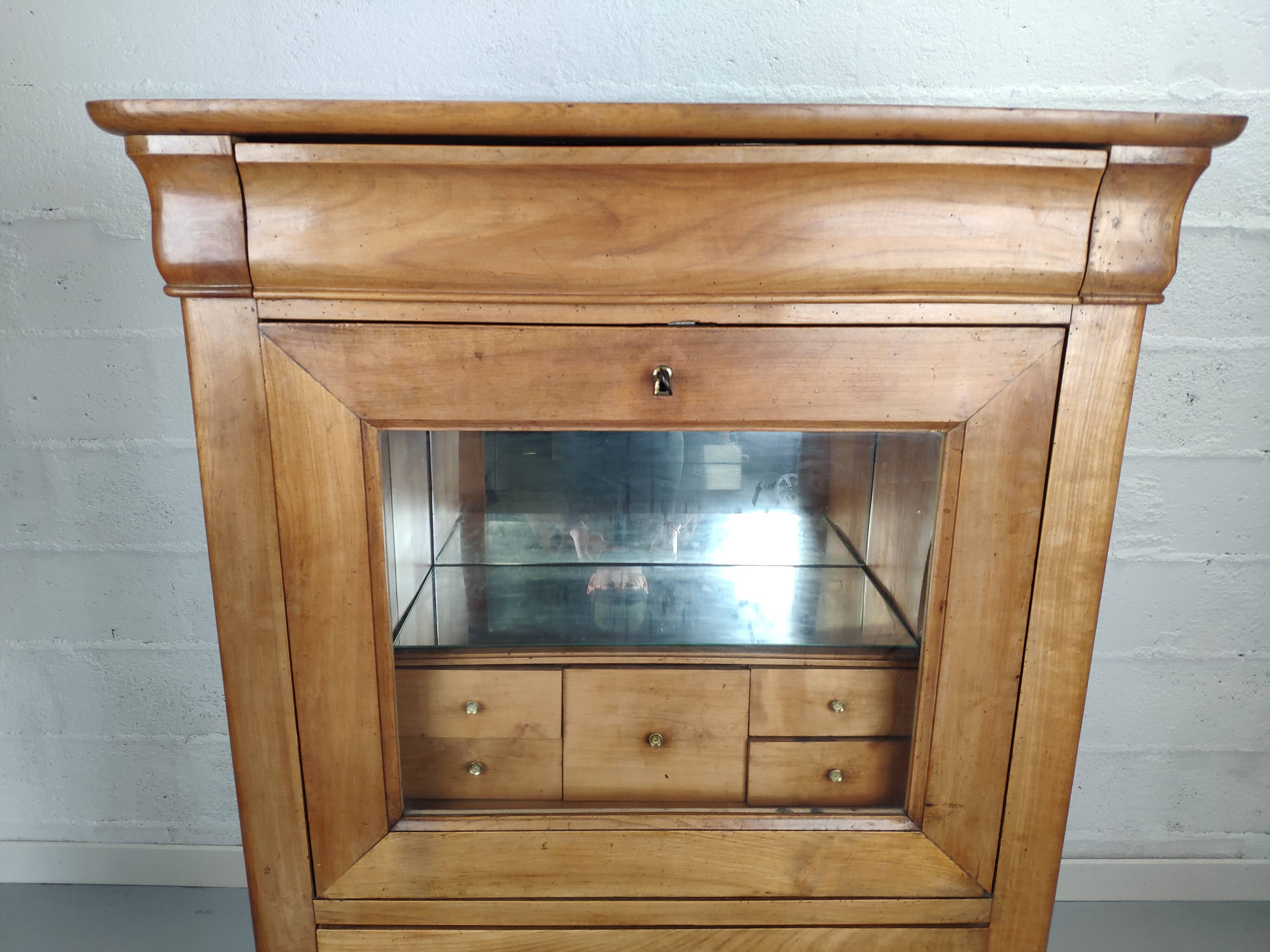 Louis Philippe glazed style secretary