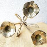 Three branched brass chandelier