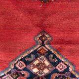 Tapis persan Hamadan vintage fait main, 136 cm x 210 cm, années 1960