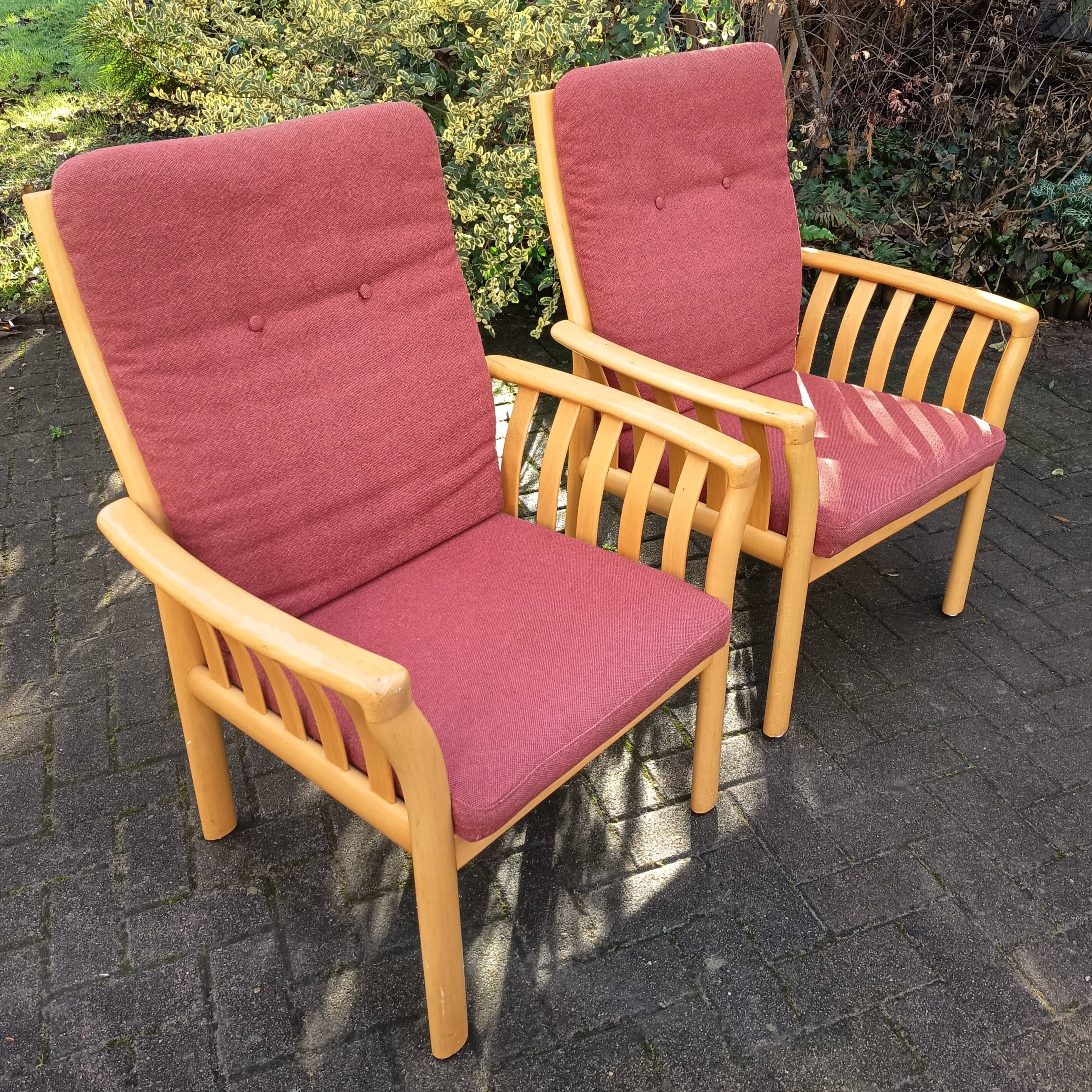 Pair of Danish armchairs, 1980