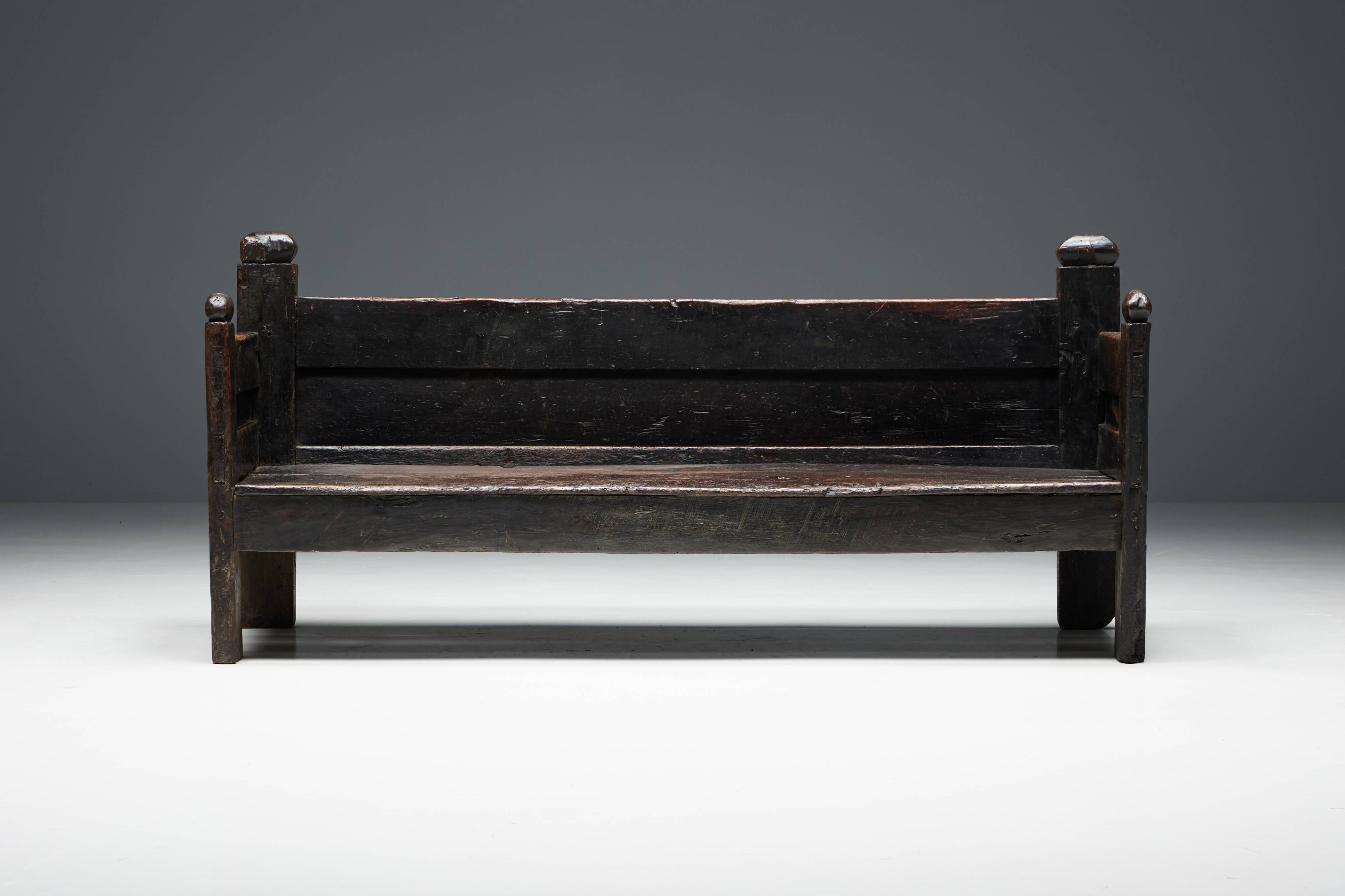 Banc Brutaliste Wabi Sabi, France, 19ème Siècle