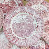 8 English Ironstone decor plates