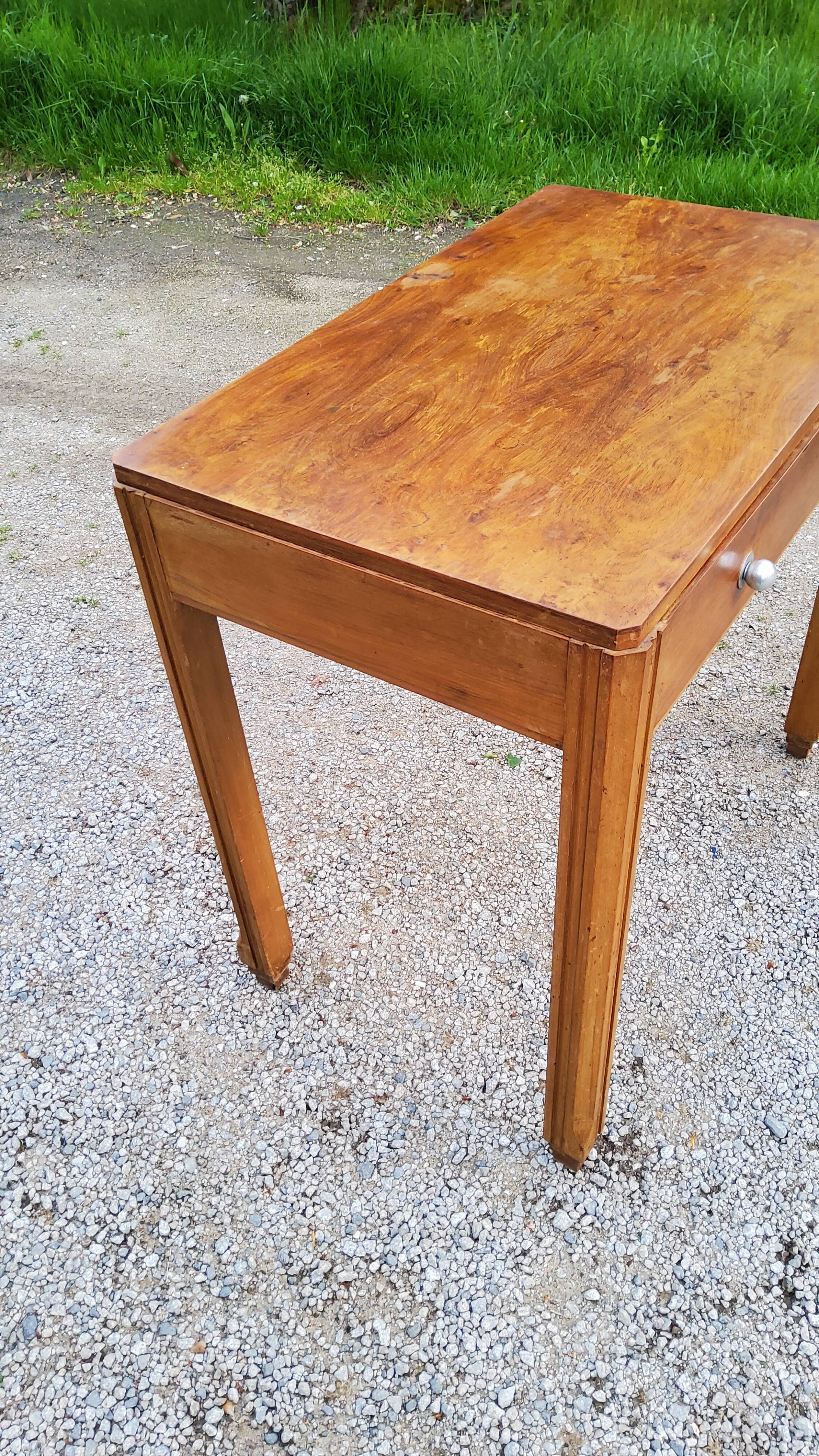 Walnut art deco writing table