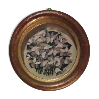 Painting on glass with relief effect Y.Ginther