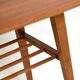Scandinavian teak side table with magazine rack shelf, 1960s