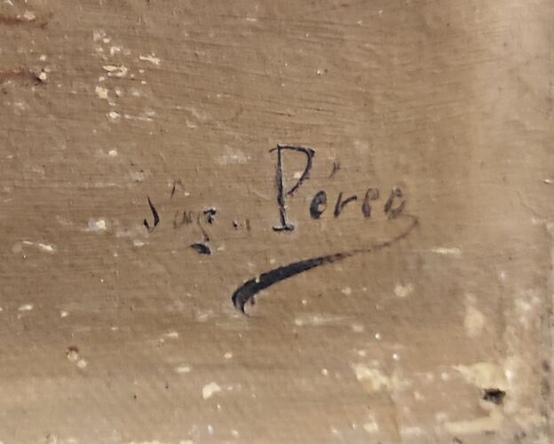 Peinture à l’huile ancienne française, signée Pérez