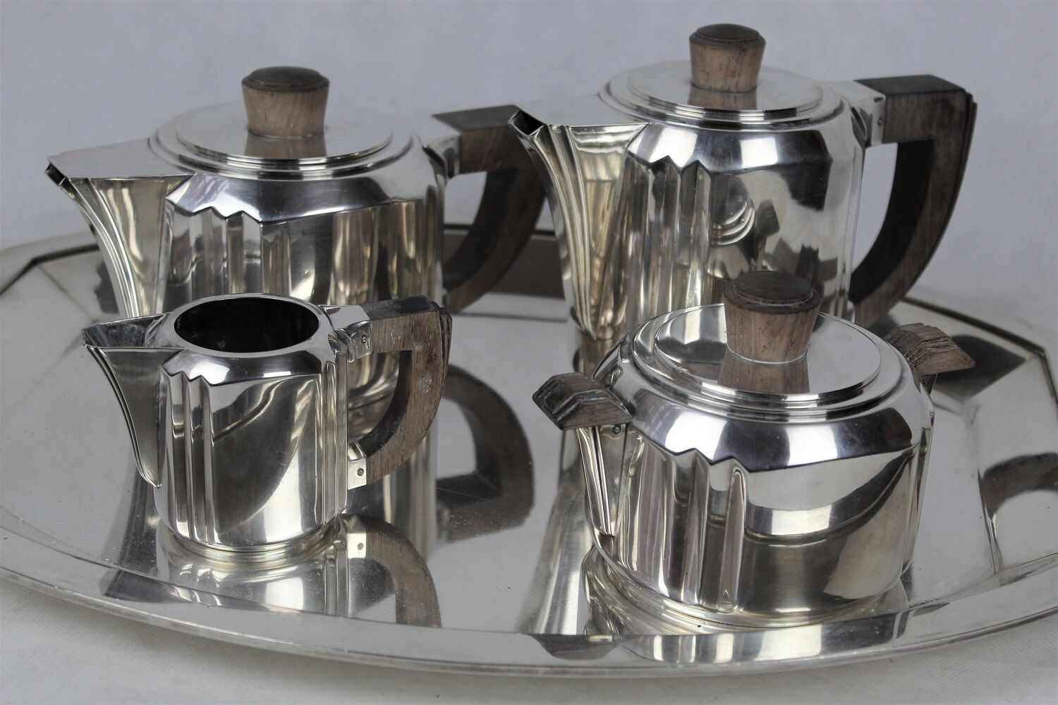 Art-Deco tea set Christofle designer Luc LANEL