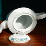 Limoges coffee maker inspired by ancient Egypt in the style of the 80s