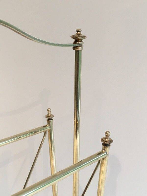 Brass magazine rack. Maison Jansen