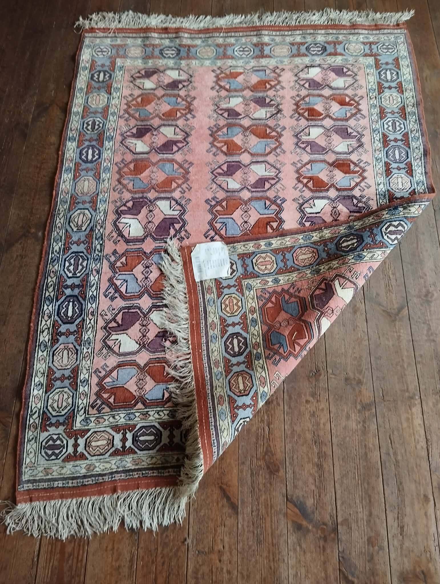 Handmade Turkmen silk carpet 163x117cm