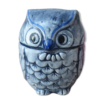 Ancien pot en porcelaine céramique hibou chouette japon