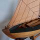 Wooden boat model sailboat