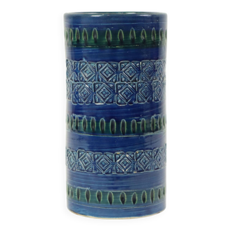 Vintage Italian Vase Ceramiche Minerva Blue Ceramic