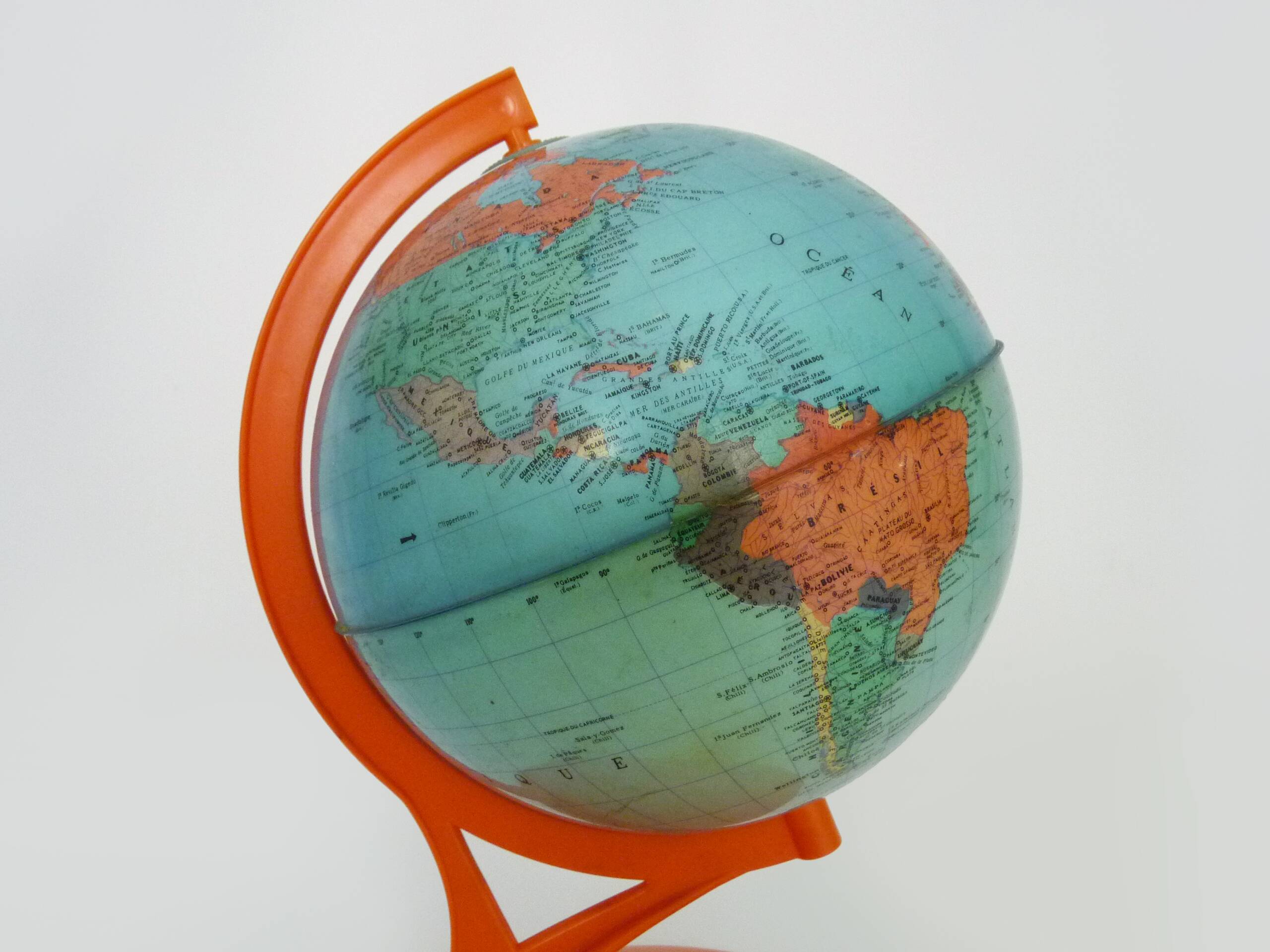 Globe terrestrial map world Editions Rico Florence Year 70