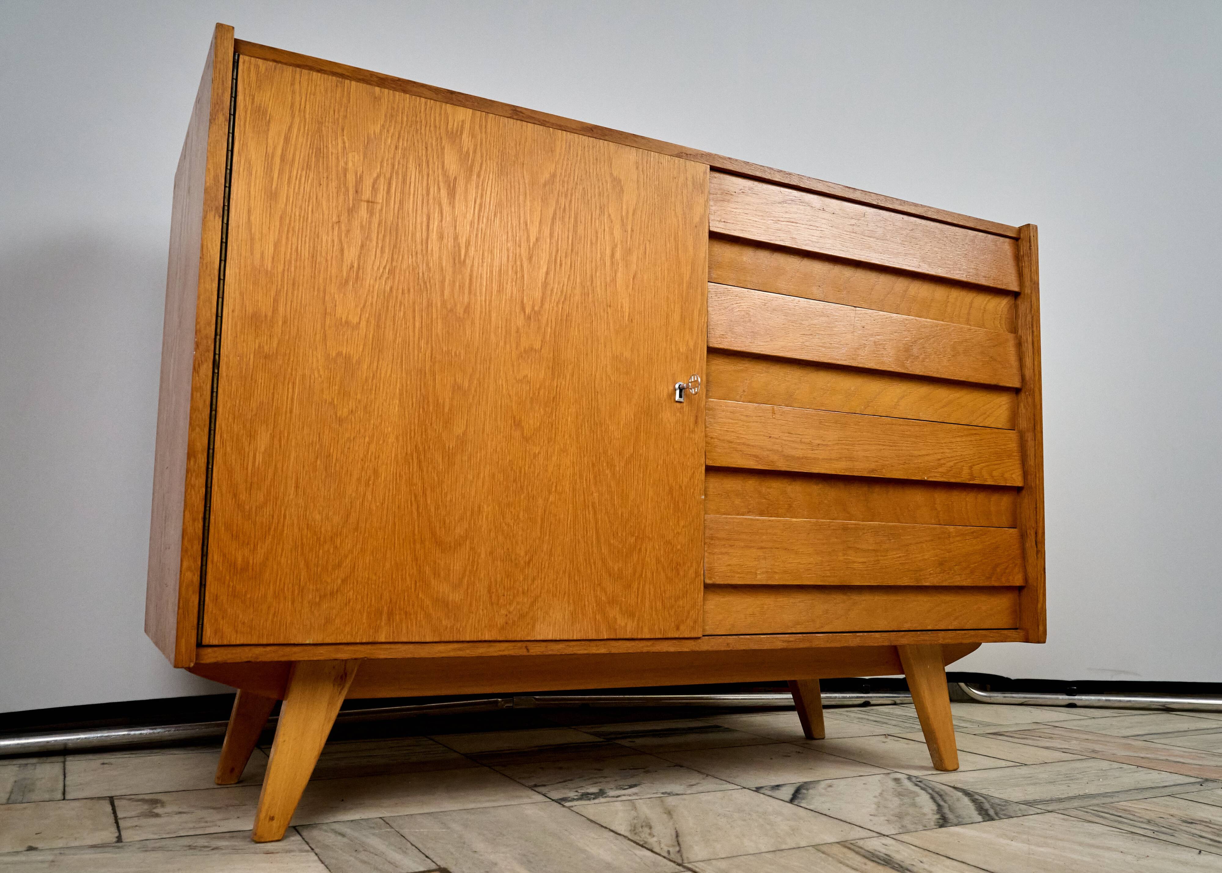 Vintage Oak Sideboard by Jiří Jiroutek, 1960s, Czechoslovakia