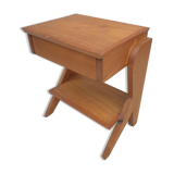 Vintage retro bedside table compass foot