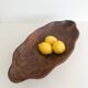 Flat wooden bowl