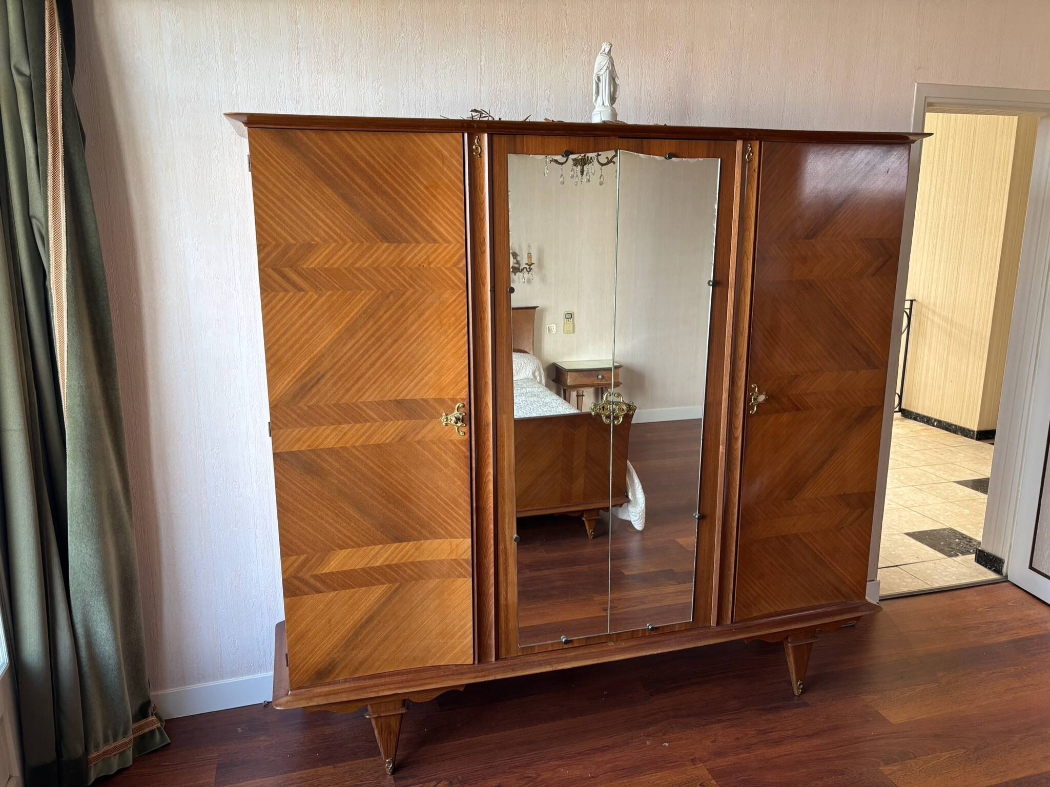 Art Deco wardrobe with mirror