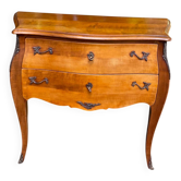 Vintage Louis XV commode in light solid wood, France 1920.