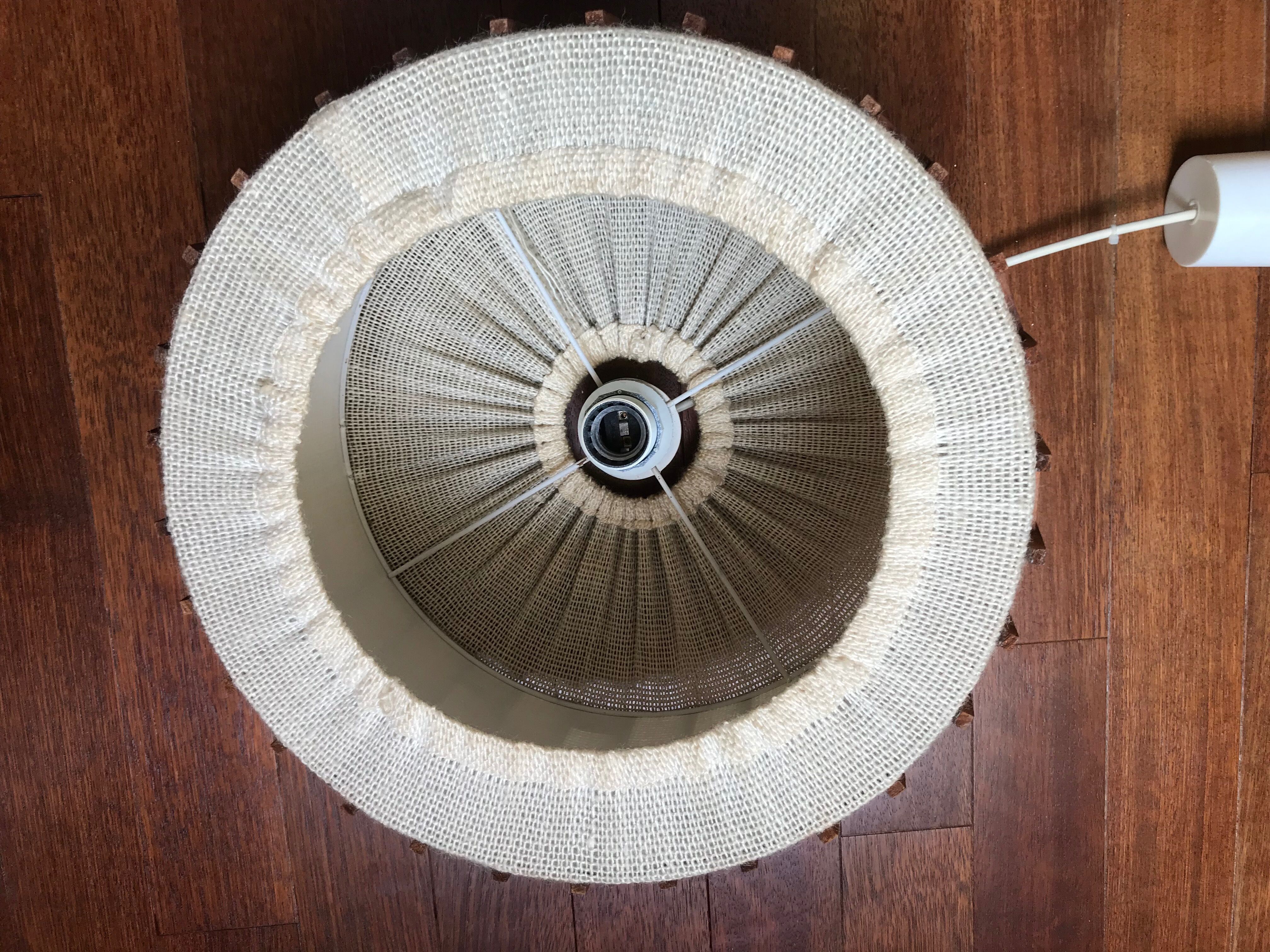 Fabric Scandinavian hanging and teak