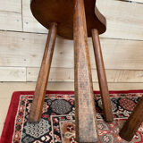 Pair of vintage brutalist tripod stools 50/60
