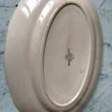 Pale pink oval dish and flowers digoin sarreguemines 30s-40s