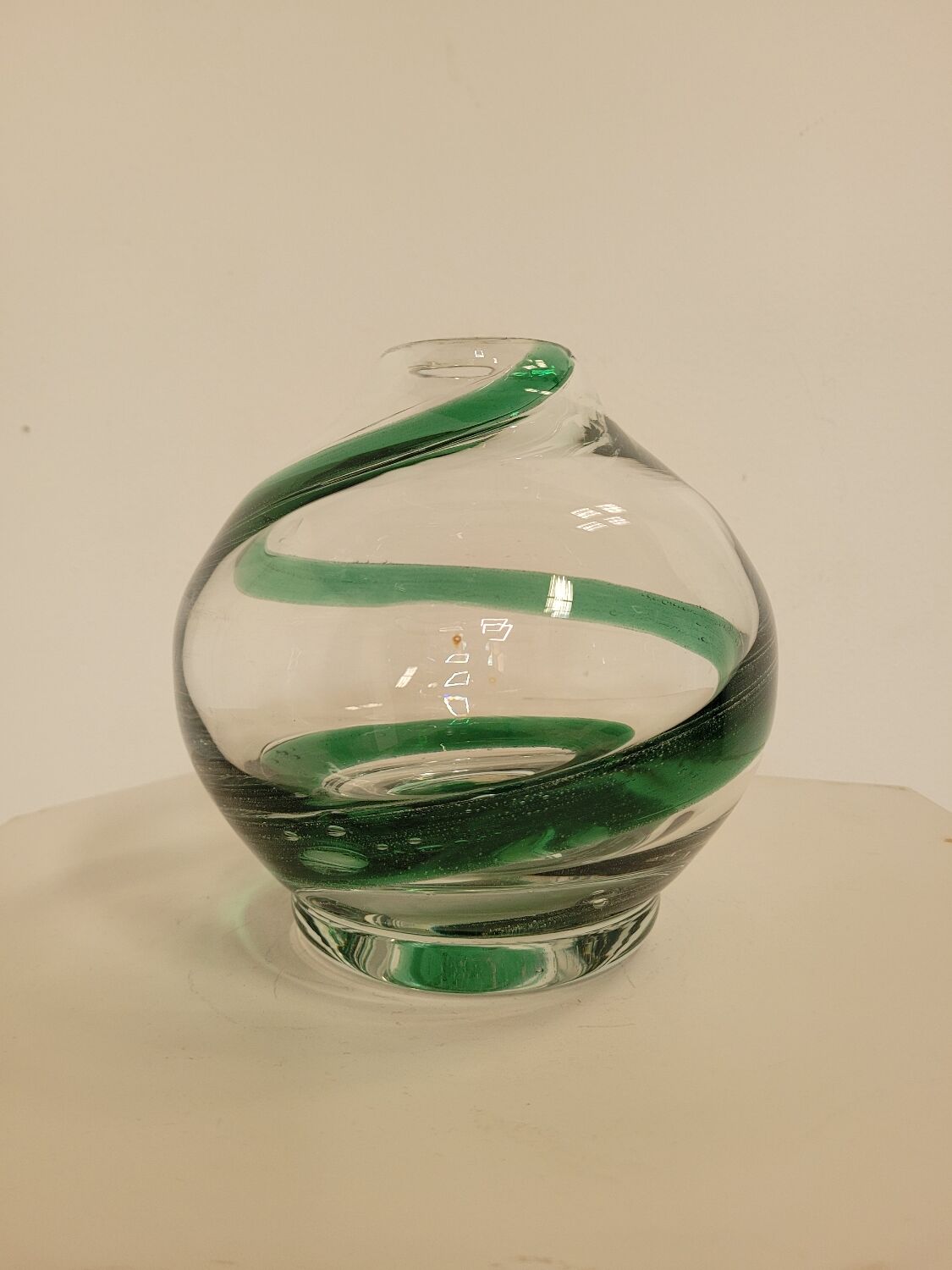 Bi-color blown glass vase Köln 1960s