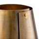 Pair of patinated brass table lamps with bamboo decoration.
