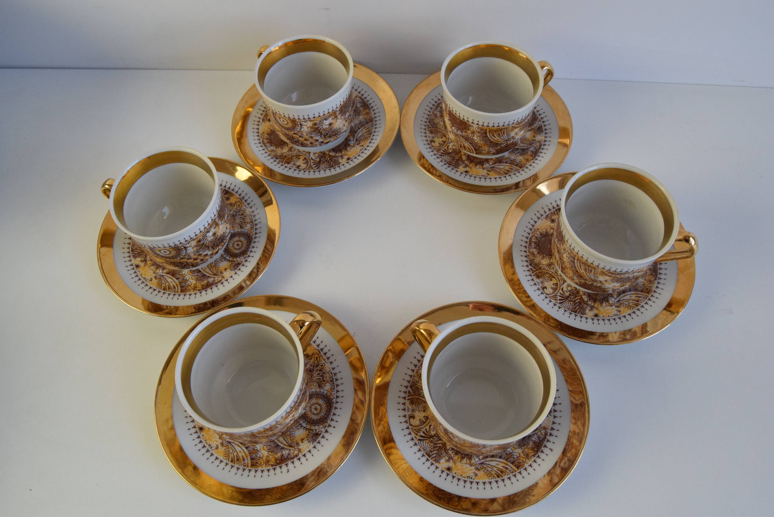 Set of six Cups and Saucers by Epiag 1950
