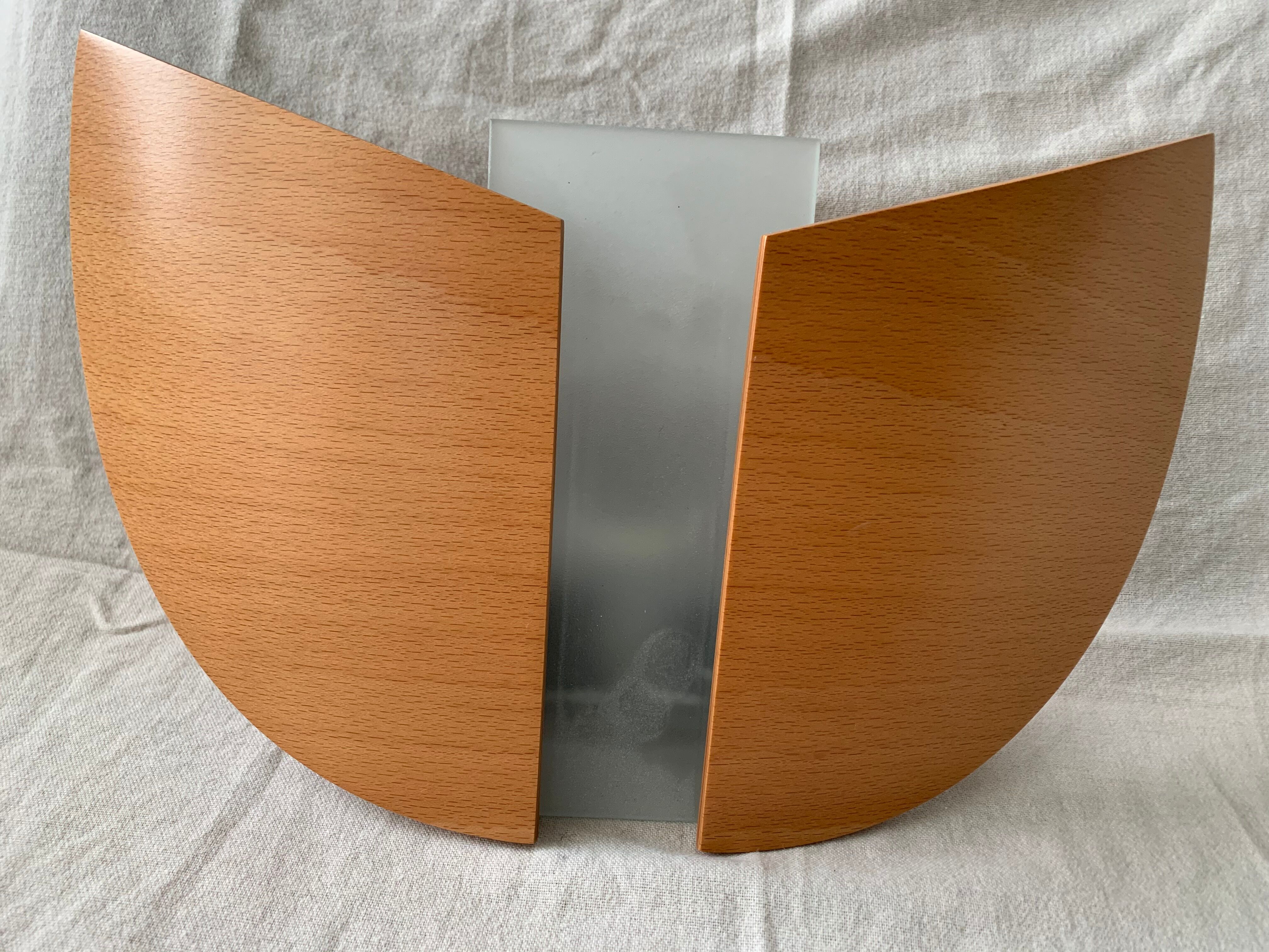 Pair of wooden sconces Lucid 1980