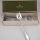 12 silver-plated oyster forks Christofle Rubans