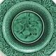3 fruit plates Sarreguemines majolica shaded enamel Rubelles