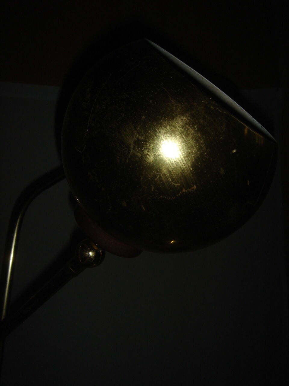 3-ball gold brass lamppost from 1970