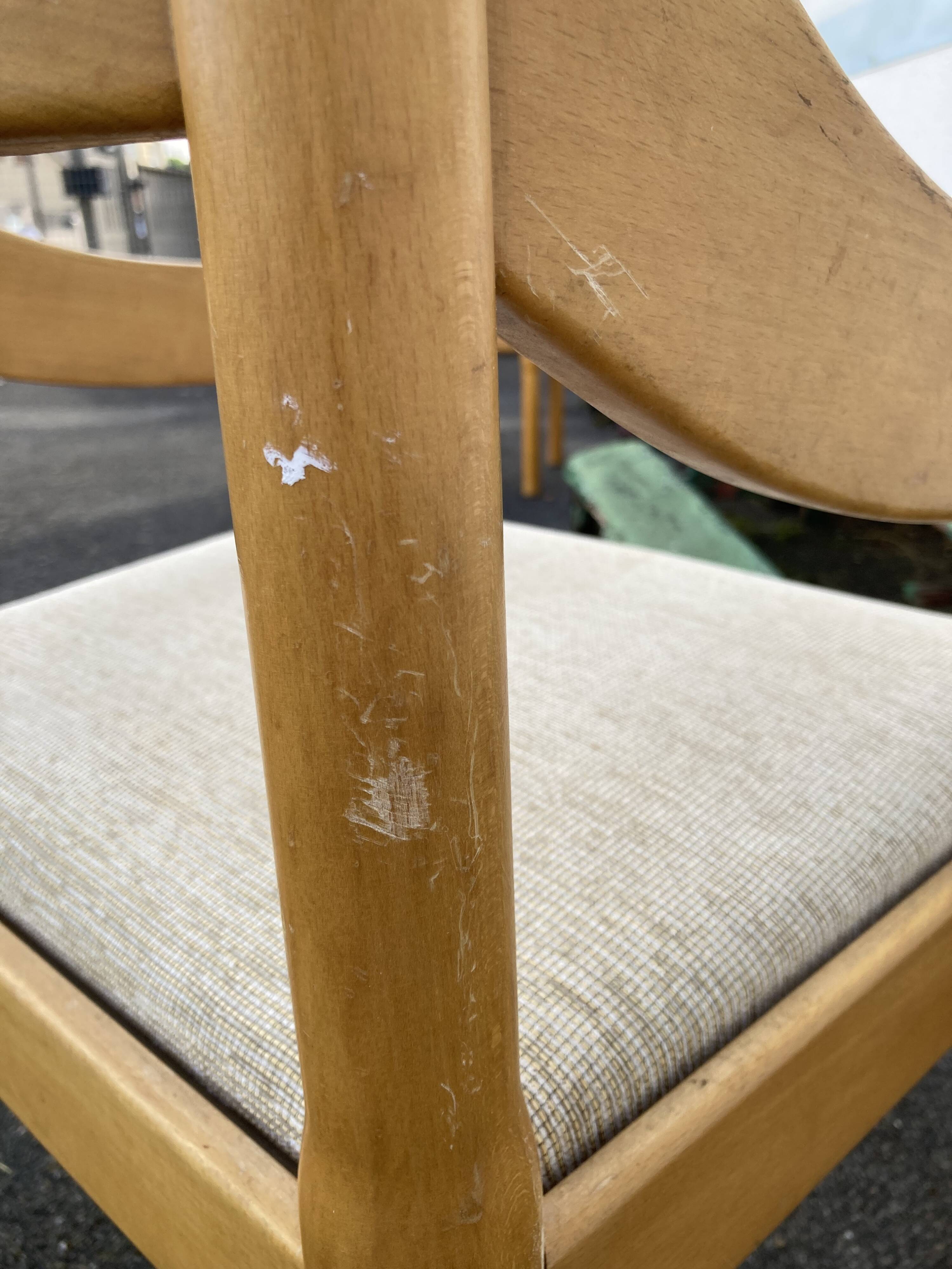 Six Carimate Cassina armchairs 1960's by Vico Magistretti