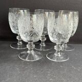 5 verres cristal gravé