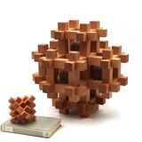 Japanese wooden puzzle sculpture by Sori Yanagi for Kumiki from the 1970s.