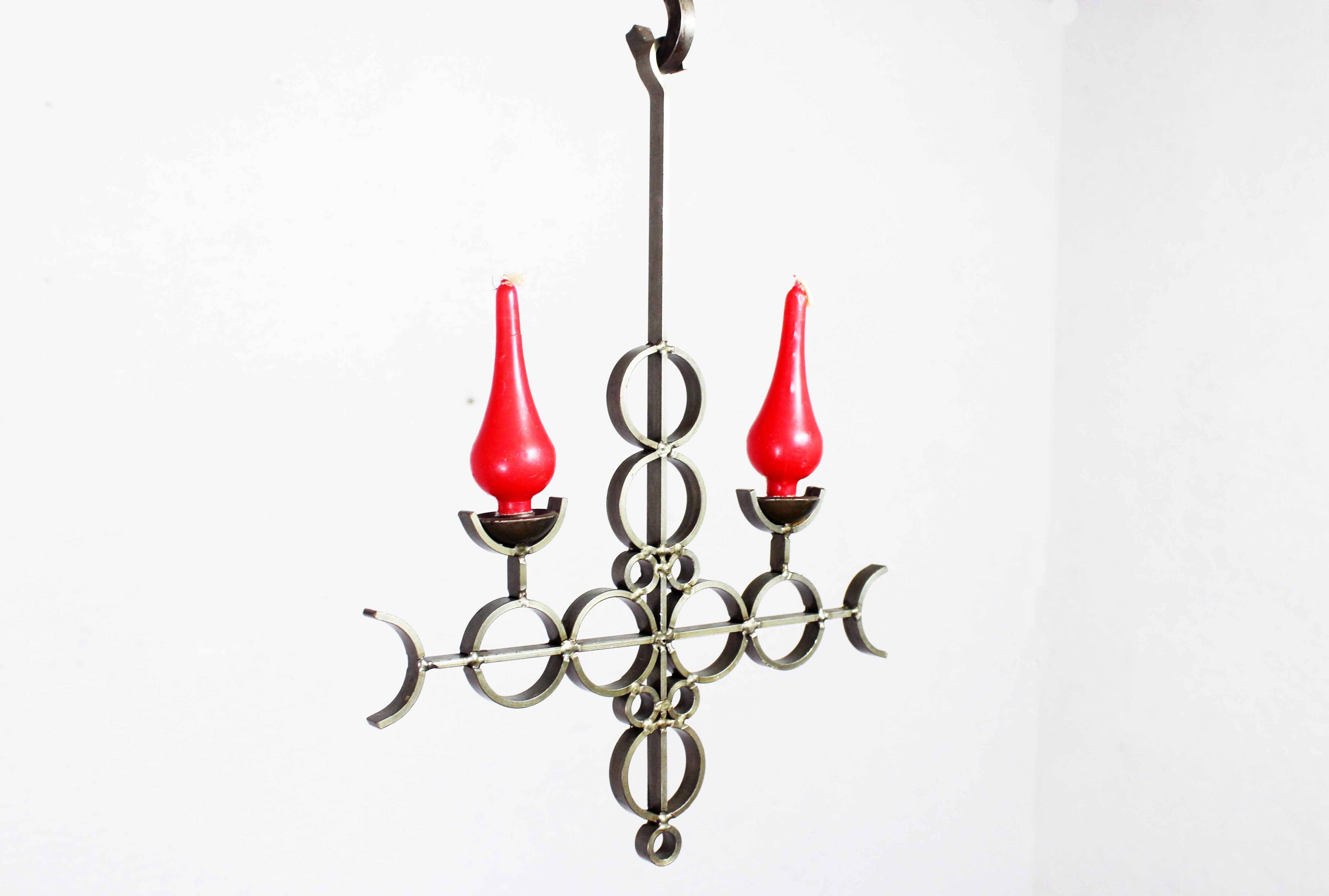 Scandinavian hanging candle holder