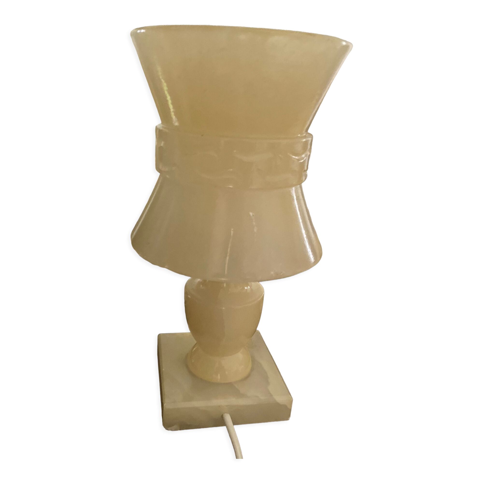Alabaster bedside lamp