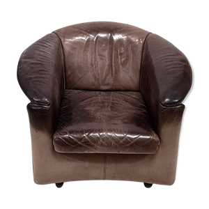 fauteuil club en cuir des années 1970