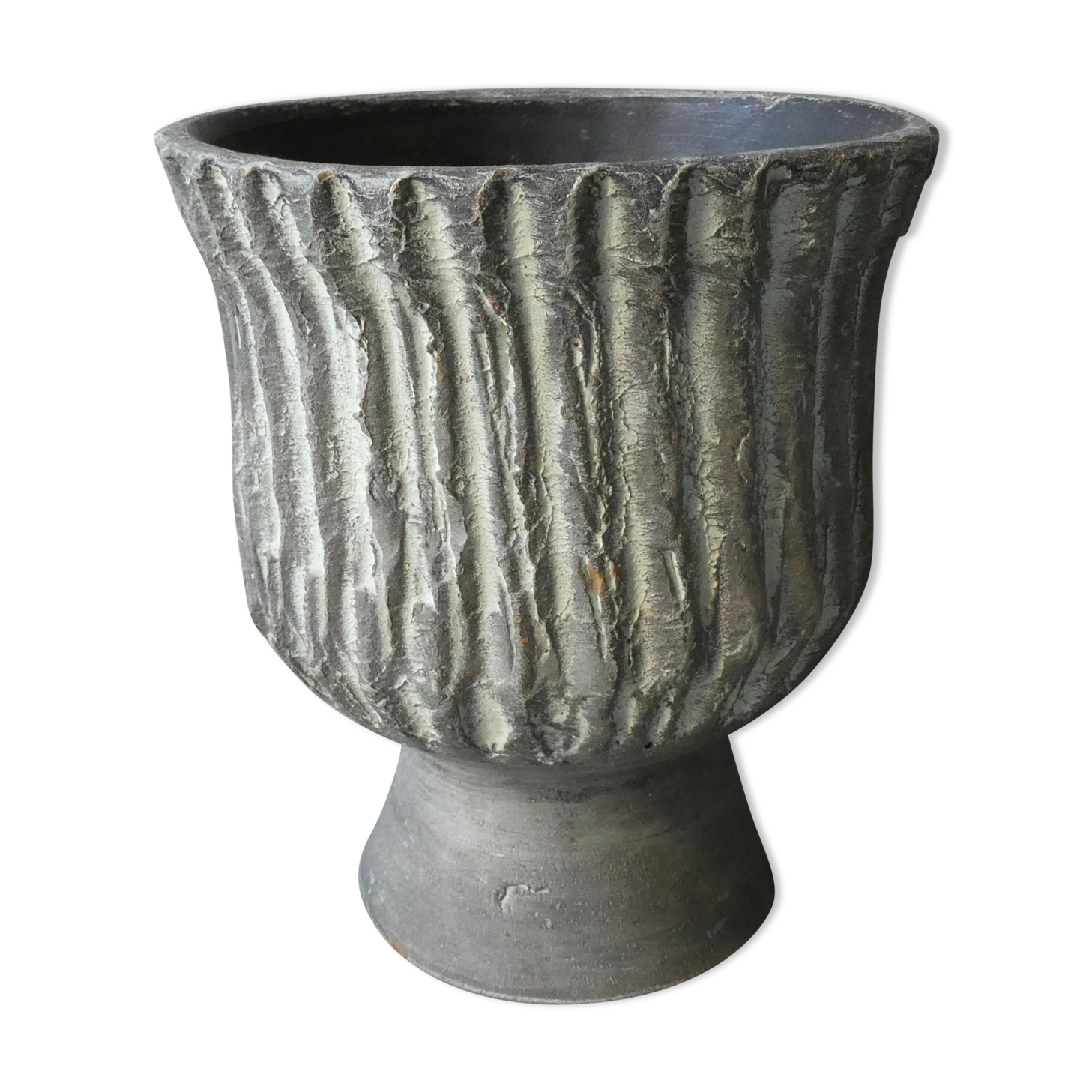 Terracotta pot cover from the 60s, Artesania Andorrana