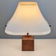 Danish teak table lamp with flared methacrylate shade 1960s