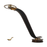 Cobra leather desk lamp by Traso Milano 1988