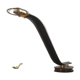 Lampe de bureau Cobra cuir par Traso Milano 1988